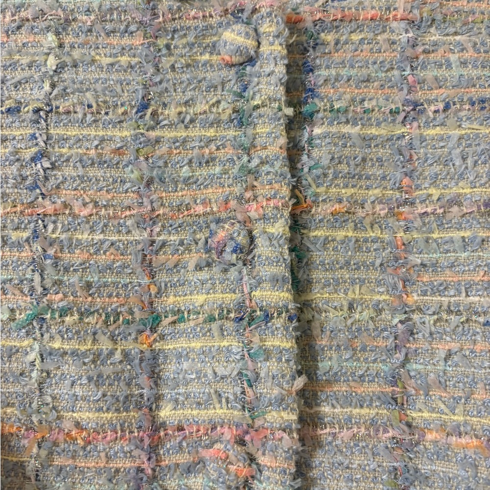 Women’s Pastel Blur Tweed Cropped Jacket and Skort Set - Picture 3 of 4
